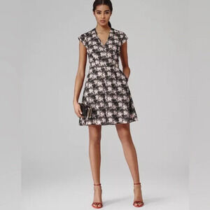 Reiss Floral Crawford Cornfield Print Fluid Dress Size US 6